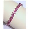 Image 1 : #45-STERLING SILVER RUBY (39.75CT) BRACELET