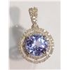 Image 1 : #48-14K GOLD TANZANITE PENDANT WITH 81 SINGLE CUT