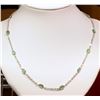 Image 1 : #49-10K WHITE GOLD EMERALD (8.10CT) NECKLACE