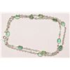 Image 2 : #49-10K WHITE GOLD EMERALD (8.10CT) NECKLACE