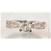 Image 1 : #50-14K WHITE GOLD DIAMOND (1.33CT) RING WITH