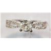 Image 2 : #50-14K WHITE GOLD DIAMOND (1.33CT) RING WITH