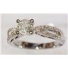 Image 5 : #50-14K WHITE GOLD DIAMOND (1.33CT) RING WITH