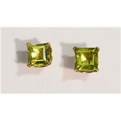10K Gold Peridot Earrings