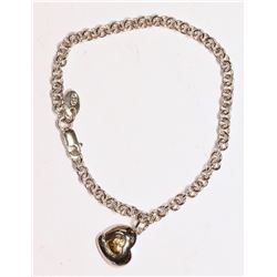 Sterling Silver Rhodium Plated Diamond Heart