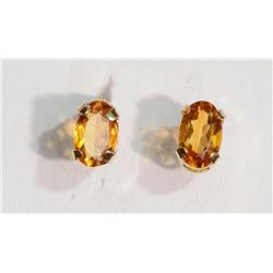10K Gold Citrine Earrings