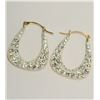 Image 1 : 10K Gold Cubic Crystal Earrings