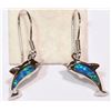 Image 1 : Sterling Silver Opalite Dolphin Earrings