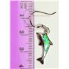 Image 3 : Sterling Silver Opalite Dolphin Earrings