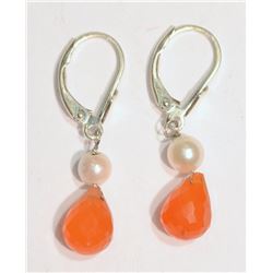 Sterling Silver Carnelian Earrings