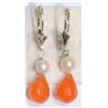 Image 2 : Sterling Silver Carnelian Earrings
