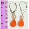 Image 3 : Sterling Silver Carnelian Earrings