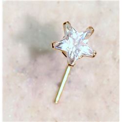 14K Gold Cubic Zirconia Star Nose Ring