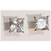 Image 1 : 14K Gold Cubic Zirconia Earrings                                                                    