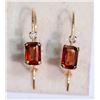 Image 1 : 10K Gold Garnet & Diamond Earrings