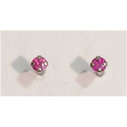 14K Gold Ruby (0.08ct) Earrings