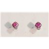 Image 1 : 14K Gold Ruby (0.08ct) Earrings