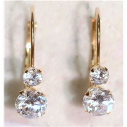 10K Gold Cubic Zirconia Earrings