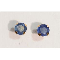 14K Gold Sapphire Earrings