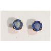 Image 1 : 14K Gold Sapphire Earrings