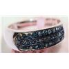Image 3 : Sterling Silver Blue Diamond (0.31ct) Ring