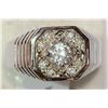 Image 1 : Sterling Silver Cubic Zirconia Men's Ring
