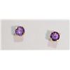 Image 1 : 10K Gold Amethyst Earrings