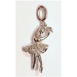 Sterling Silver Diamond (0.10ct) Ballerina