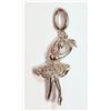 Image 1 : Sterling Silver Diamond (0.10ct) Ballerina