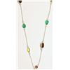 Image 3 : Sterling Silver Multi-Gemstone Necklace