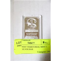 NORTHWEST TERRITORIAL MINT 1 OUNCE SILVER BAR