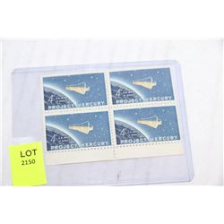 PROJECT MERCURY 1960'S UNUSED 4 CENT U.S. STAMPS