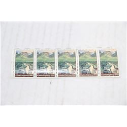 PACKAGE OF 5 ALASKA STAMPS