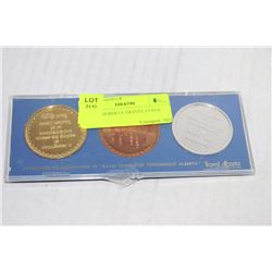 THREE ALBERTA TRAVEL COINS