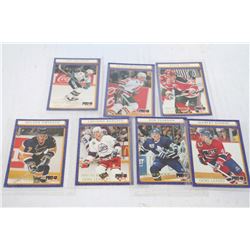 1991-92 ROOKIE GOAL LEADER CARDS - 7 CARDS