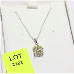 STERLING SILVER CASTLE PENDANT