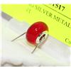 Image 1 : STERLING SILVER METALLIC RED PENDANT