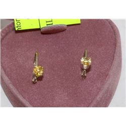 STERLING SILVER CITRINE EARRINGS