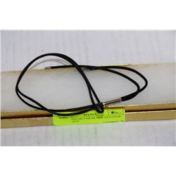 STERLING SILVER BLACK LEATHER NECKLACE