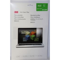 NEW 3M ANTI-GLARE FILTER FOR 14" LAPTOP SCREEN