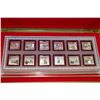 Image 1 : 12 COIN YEAR OF THE RABBIT COIN SET IN WOOD CASE