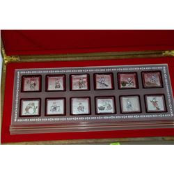 YEAR OF THE RABBIT 12PC. ELECTROPLATED COIN SET