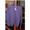 Image 1 : LADIES AMNESIA PURPLE SWEATER W/ ZIPPERS  SIZE L