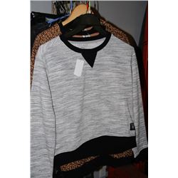 LADIES AMNESIA GREY & BLACK SWEATER SIZE M