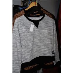 LADIES AMNESIA GREY & BLACK SWEATER SIZE M