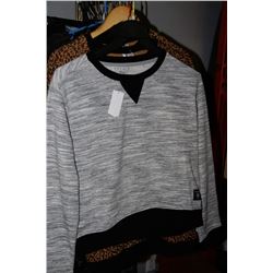LADIES AMNESIA GREY & BLACK SWEATER SIZE S