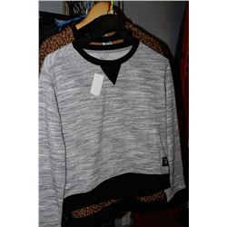 LADIES AMNESIA GREY & BLACK SWEATER SIZE L