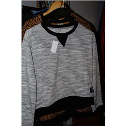LADIES AMNESIA GREY & BLACK SWEATER SIZE M