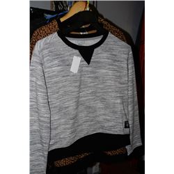 LADIES AMNESIA GREY & BLACK SWEATER SIZE M