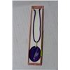 Image 1 : PURPLE ONX AGATE PENDANT ON CORD